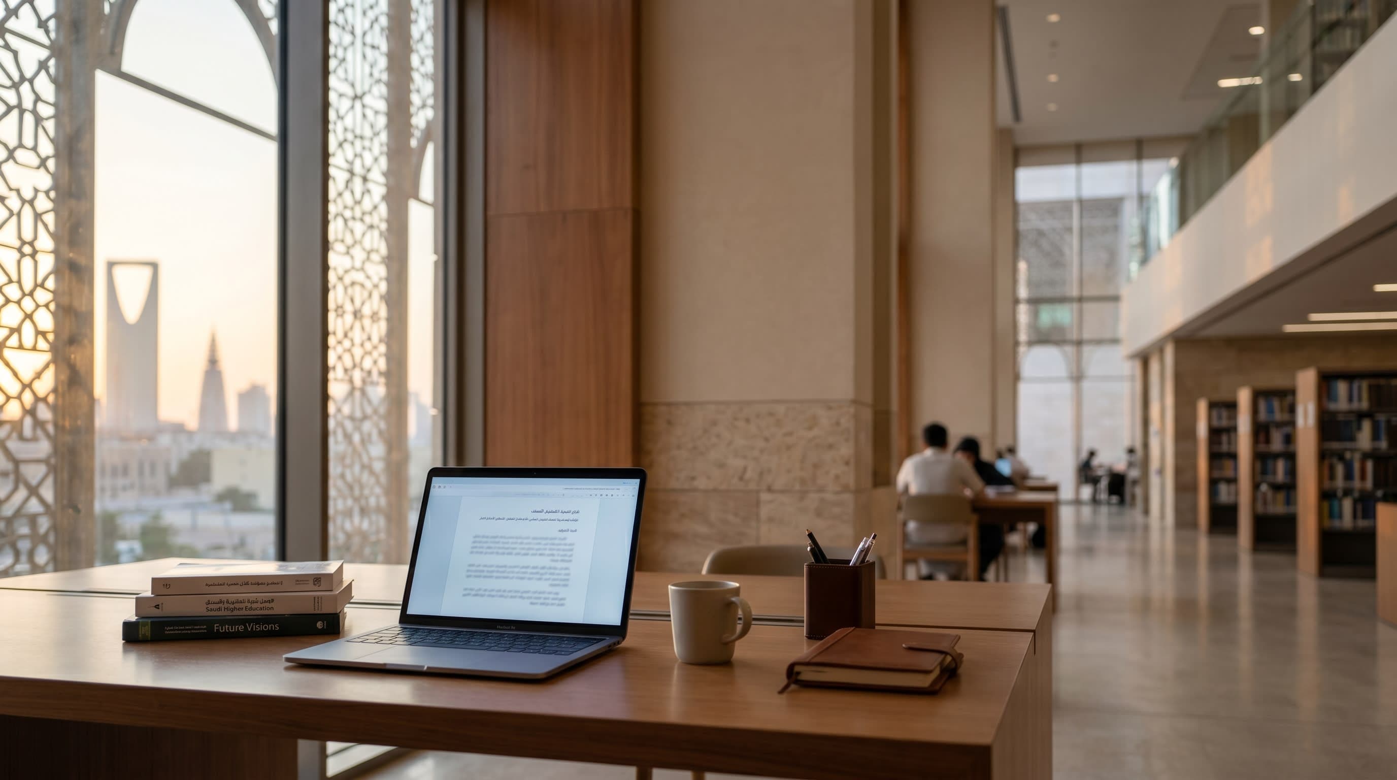 Saudi Ministry of Education curriculum abstract background